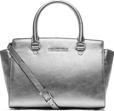 michael kors zilver|michael kors silver purses.